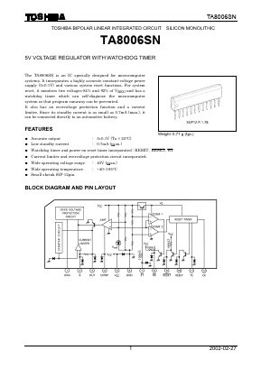 TA8006SN Datasheet PDF Toshiba