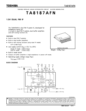 TA8187AFN Datasheet PDF Toshiba