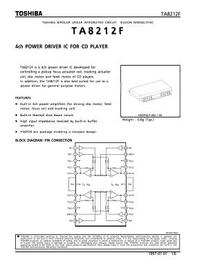 TA8212F Datasheet PDF Toshiba