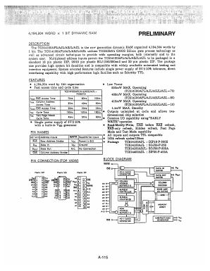 TC514100AAZL-70 Datasheet PDF Toshiba