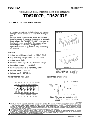 TD62007 Datasheet PDF Toshiba