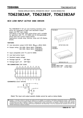 TD62382AF Datasheet PDF Toshiba