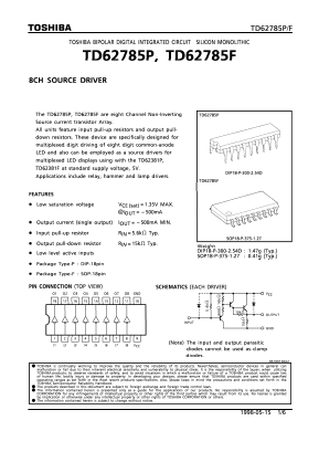 TD62785P Datasheet PDF Toshiba