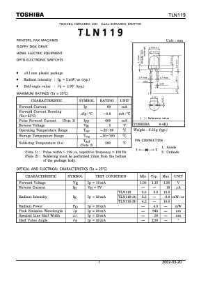 TLN119 Datasheet PDF Toshiba