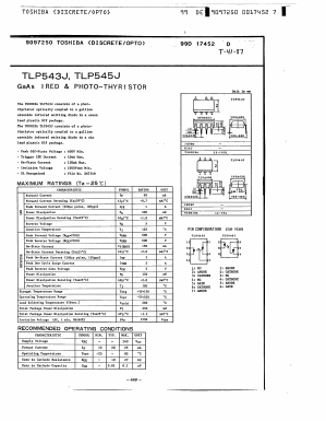 TLP545 Datasheet PDF Toshiba