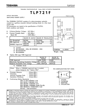 TLP721F Datasheet PDF Toshiba