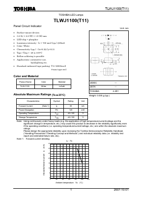 TLWJ1100 Datasheet PDF Toshiba