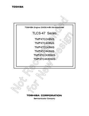 TMP47C443NG Datasheet PDF Toshiba