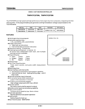 TMP47C670N Datasheet PDF Toshiba