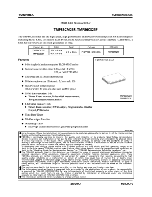 TMP86CS25 Datasheet PDF Toshiba