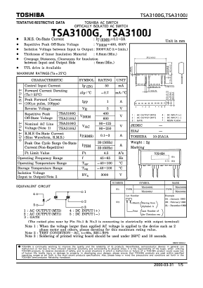 TSA3100G Datasheet PDF Toshiba