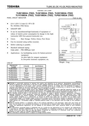 TLPYE1008A(T02) Datasheet PDF Toshiba