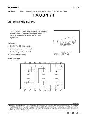 TA8317F Datasheet PDF Toshiba
