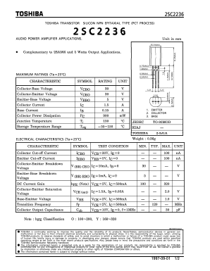 2SC2236 Datasheet PDF Toshiba