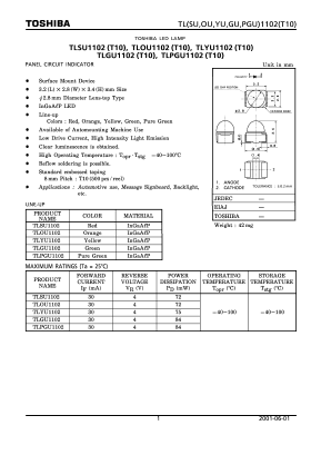 TLGU1102 Datasheet PDF Toshiba
