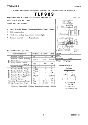 TLP909 Datasheet PDF Toshiba