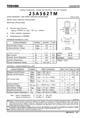 2SA562TM Datasheet PDF Toshiba