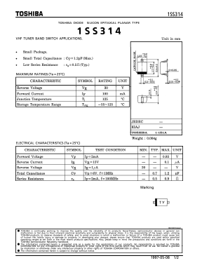 1SS314 Datasheet PDF Toshiba
