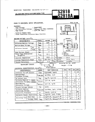 S2818 Datasheet PDF Toshiba