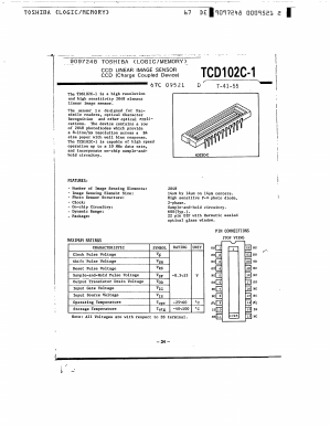 TCD102C-1 Datasheet PDF Toshiba