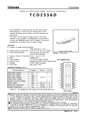 TCD2556 Datasheet PDF Toshiba