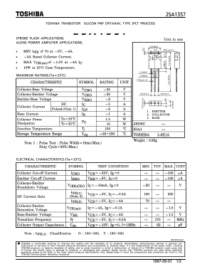 A1357 Datasheet PDF Toshiba