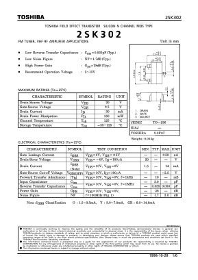 2SK302 Datasheet PDF Toshiba