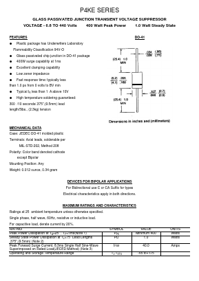 P4KE110AC Datasheet PDF Transys Electronics Limited