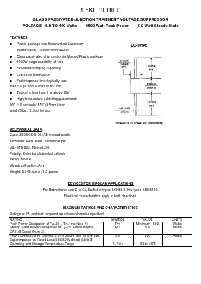 1.5KE11A Datasheet PDF Transys Electronics