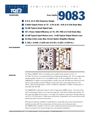 TGA9083-EEU Datasheet PDF TriQuint Semiconductor