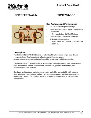 TGS8706-SCC Datasheet PDF TriQuint Semiconductor
