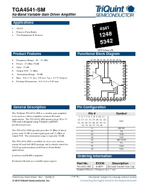 TGA4541-SM Datasheet PDF TriQuint Semiconductor