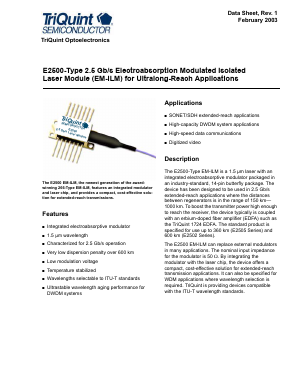 E2505H Datasheet PDF TriQuint Semiconductor