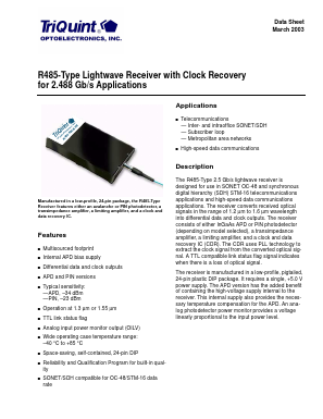 R485FMAA Datasheet PDF TriQuint Semiconductor