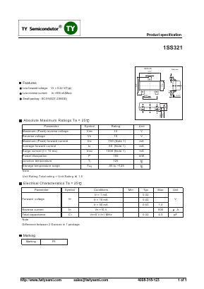 1SS321 Datasheet PDF TY Semiconductor