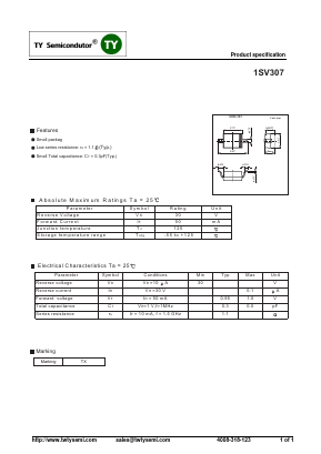 1SV307 Datasheet PDF TY Semiconductor