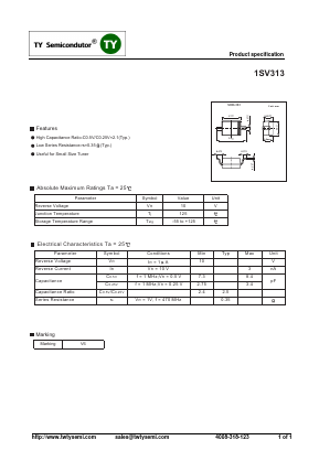 1SV313 Datasheet PDF TY Semiconductor