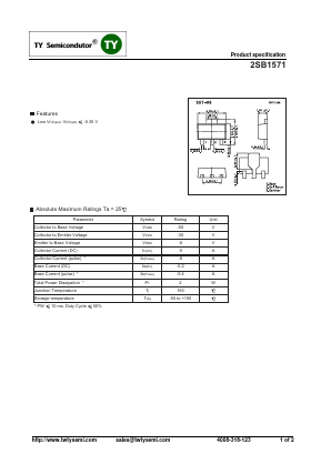 B1571 Datasheet PDF TY Semiconductor