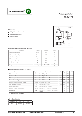 2SC4179 Datasheet PDF TY Semiconductor