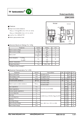 2SK3355 Datasheet PDF TY Semiconductor