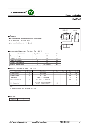 HVD145 Datasheet PDF TY Semiconductor