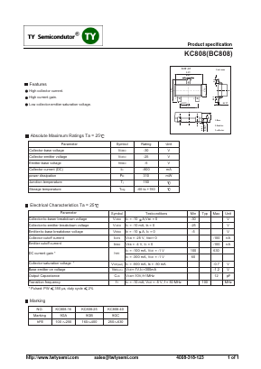 KC808-16 Datasheet PDF TY Semiconductor