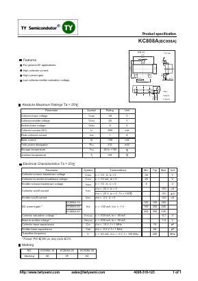KC808A Datasheet PDF TY Semiconductor