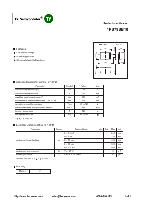 1PS79SB10 Datasheet PDF TY Semiconductor