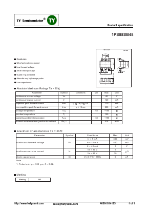 1PS88SB48 Datasheet PDF TY Semiconductor
