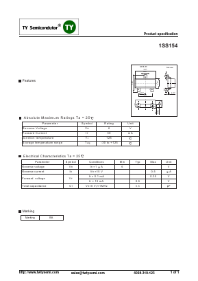 1SS154 Datasheet PDF TY Semiconductor