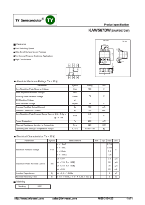 BAW567DW Datasheet PDF TY Semiconductor