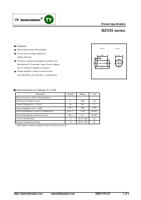 BZV55-B10 Datasheet PDF TY Semiconductor