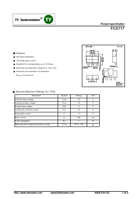 FCX717 Datasheet PDF TY Semiconductor