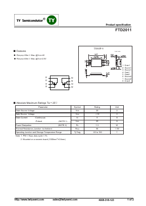 FTD2011 Datasheet PDF TY Semiconductor